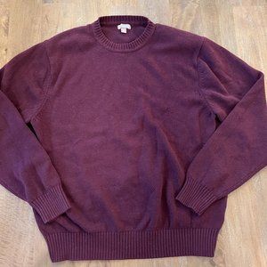 george brand - men's maroon knit crewneck sweater - size l